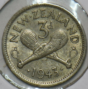 New Zealand 1943 3 Pence 152381 combine shipping