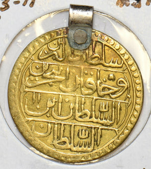Turkey 1203 ~11 AH Zeri Mahbub gold coin pendant T0115 combine shipping