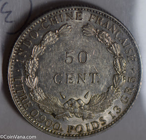 French Indo china 1936 50 Cents silver rare this nice BU0499 combine shipping