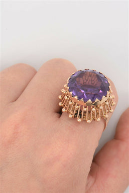 14K Gold Amethyst Ring 11.78g RG0182