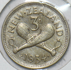 New Zealand 1934 3 Pence 151323 combine shipping