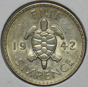 Fiji 1942 S 6 Pence Sea turtle animal 297152 combine shipping