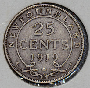 Canada 1919 25 Cents silver newfoundland 190188 combine shipping
