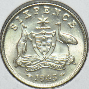 Australia 1945 6 Pence Kangaroo animal Ostrich Georgivs VI 902054 combine shippi