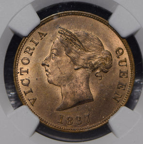 Cyprus 1887 1/2 Piastre NGC MS63+RB rare red brown full luster prooflike NG0908