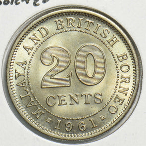 Malaya and British Borneo 1961 20 Cents 298474 combine shipping