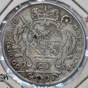 German States 1774 20 Kreuzer Bishopric of Würzburg Adam Friedrich von Seinsheim