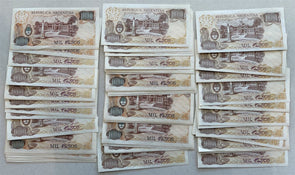 Argentina 1977 ~82 ND 1000 Pesos Lot of 82 CH CU notes BL0090 combine shipping