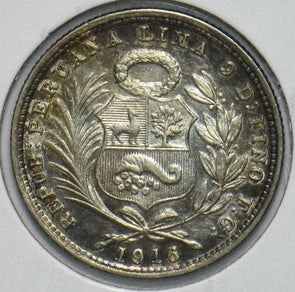 Peru 1916 1/5 Sol Laama animal 292733 combine shipping