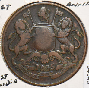 British India 1835 1/2 Anna Lion animal East India Company 194945 combine shippi
