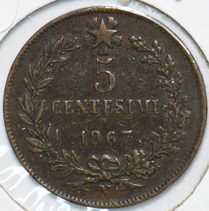 Italy 1867 5 Centesimi  191798 combine shipping