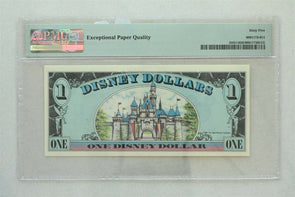 Disney Dollar 1989 Dollar PMG Gem UNC 65EPQ DIS11. Mickey. Sleeping Beauty's Ca