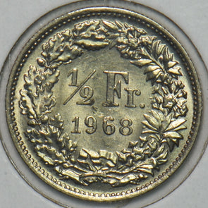 Switzerland 1968 1/2 Franc BU 152213 combine shipping