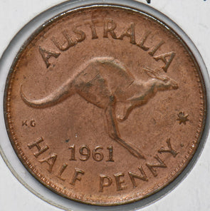Australia 1961 1/2 Penny Kangaroo animal 192758 combine shipping
