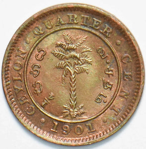 Ceylon 1901 Queen Victoria 1/4 Cent 192237 combine shipping