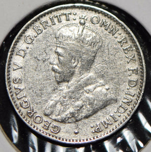 Australia 1921 3 Pence Kangaroo animal Emu  191487 combine shipping