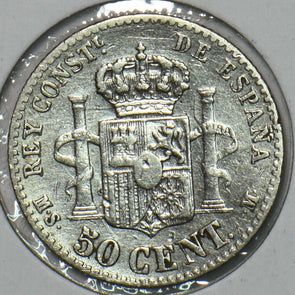 Spain 1881 50 Centimos 195616 combine shipping
