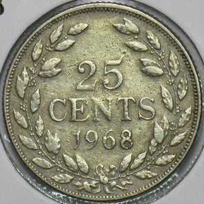 Liberia 1968 25 Cents 152535 combine shipping