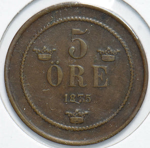 Sweden 1875 5 Ore 192655 combine shipping