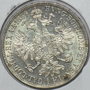 Austria 1859 Florin Eagle 490884 combine shipping