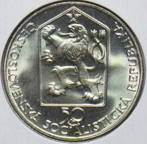 Czechoslovakia 1989 50 Korun Lion animal BU 240061 combine shipping