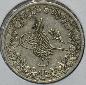 Egypt 1907 AH 1293 5/10 Qirsh 195378 combine shipping