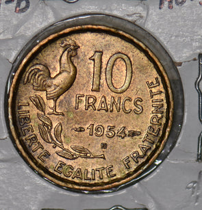 France 1954 B 10 Francs  290009 combine shipping