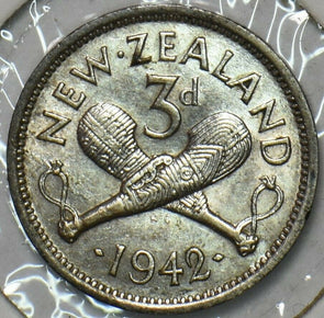 New Zealand 1942 3 Pence 152370 combine shipping