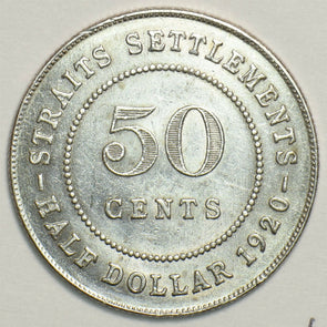 Straits Settlements 1920 50 Cents 153354 combine shipping