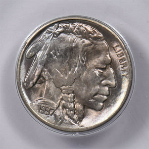 1937 -S 5 Cents PCGS MS65 buffalo nickel BLUE-MAGENTA TONING PC1213 combine sh