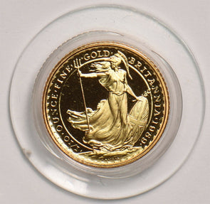 Great Britain 1989 PROOF 10 Pounds gold 1/10oz gold In mint capsule GL0156 combi