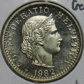 Switzerland 1982 20 Rappen Gem BU 152258 combine shipping