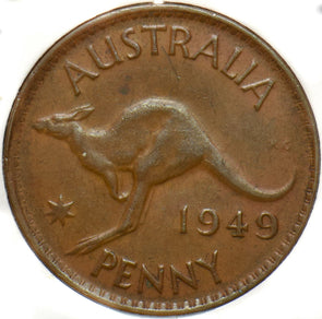 Australia 1949 Penny Kangaroo animal Georgivs VI 902204 combine shipping