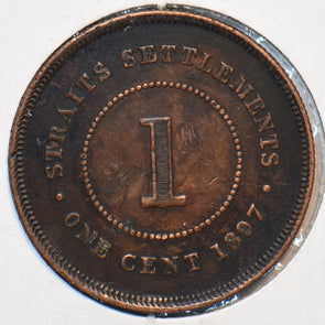 Straits Settlements 1897 Cent 294673 combine shipping