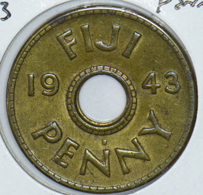 Fiji 1943 Penny Emu 191422 combine shipping