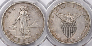 Philippines 1903 S Peso Eagle animal XF PC1399 combine shipping