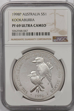 Australia 1998 P Dollar silver NGC Proof 69UC Kookaburra NG1484 combine shipping