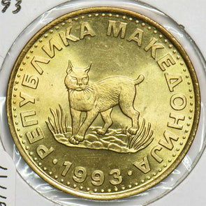 Macedonia 1993 5 Denari Lynx animal 197717 combine shipping