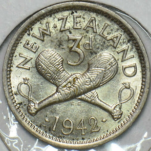 New Zealand 1942 3 Pence 196402 combine shipping