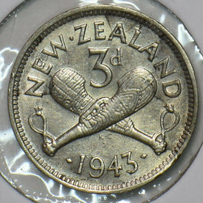 New Zealand 1943 3 Pence 152416 combine shipping