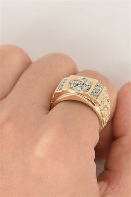 14K Gold Diamond Ring 9.17g Diamond TCW 0.3ct Size 9 RG0105