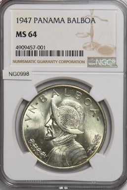 Panama 1947 Balboa NGC MS64 NG0998 combine shipping