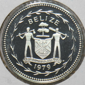 Belize 1979 FM(P) 25 Cents Blue Crowned Motmot animal Proof 192823 combine shipp