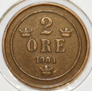 Sweden 1904 2 Ore 240439 combine shipping