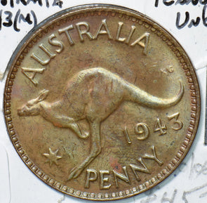 Australia 1943 Penny Kangaroo animal  291262 combine shipping