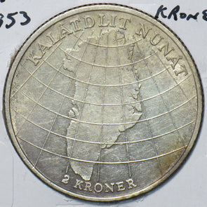Denmark 1953 2 Kroner 294424 combine shipping