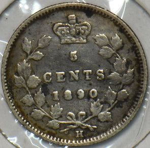 Canada 1890 H 5 Cents 297500 combine shipping