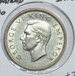 New Zealand 1940 Shilling Silver 491503 combine shipping