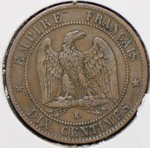 France 1863 10 Centimes Eagle animal  290624 combine shipping