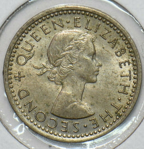 New Zealand 1964 3 Pence 152395 combine shipping